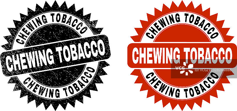 带有腐蚀的咀嚼烟草黑色花结邮票图片素材