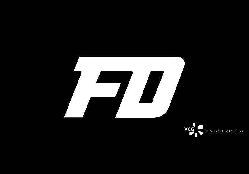 FD首字母组合标志设计模板图片素材