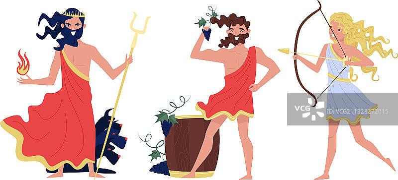 希腊诸神与手持波塞冬的女神图片素材