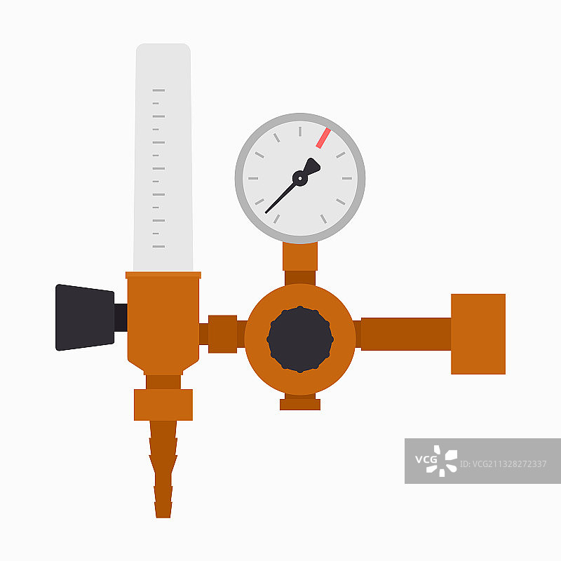 带压力计的燃气流量调节器图片素材