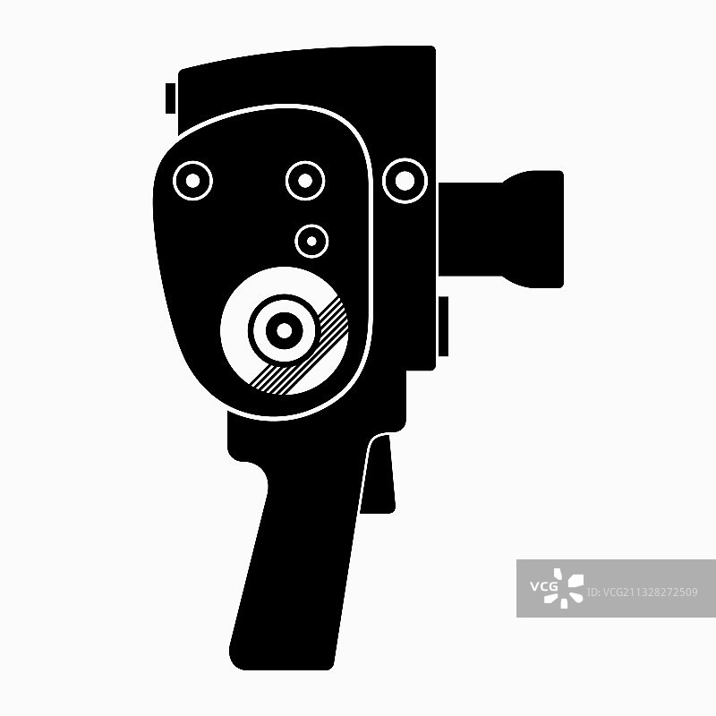 带镜头的模拟老式电影摄影机图片素材