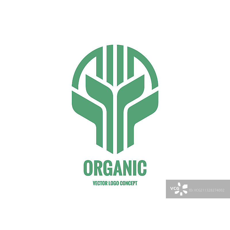 嫩芽和叶子 - 标志模板概念图片素材