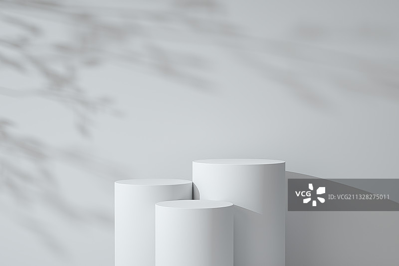 白色产品展台三维场景图片素材