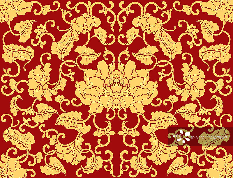 无缝的金色传统花纹纹样背景图案图片素材