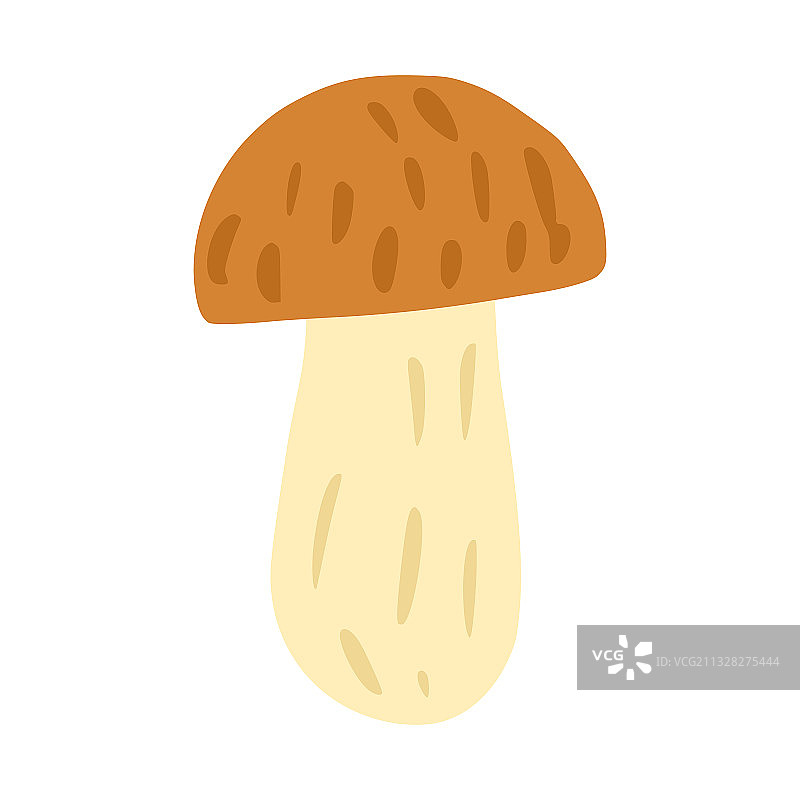 白色背景上的卡通蘑菇图片素材