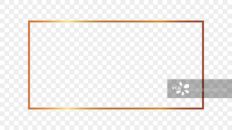 金色发光矩形边框图片素材