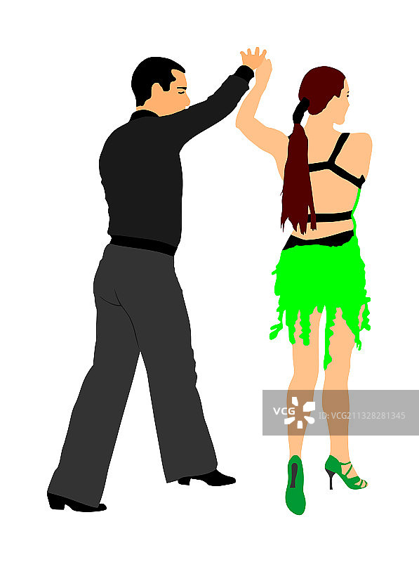 优雅的探戈拉丁舞情侣图片素材