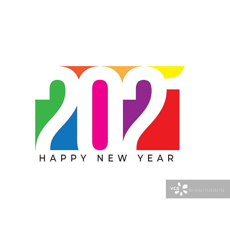 2021新年快乐logo文字设计祝福图片素材