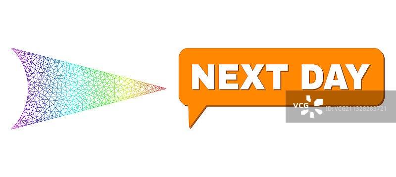 彩虹网格渐变箭头向右指示图标图片素材