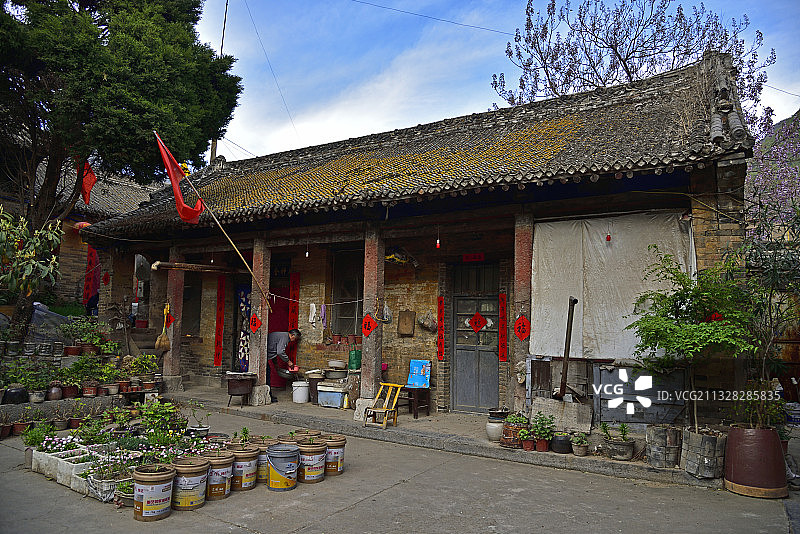 “革命老区”河南新乡市辉县平甸村陈赓挥部及后方医院图片素材