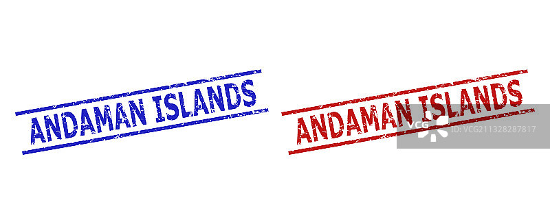 带磨损表面的安达曼群岛邮票图片素材
