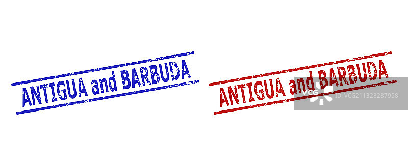 带有腐蚀纹理的安提瓜和巴布达印章图片素材