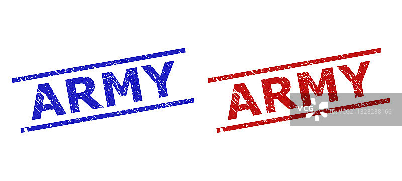 带磨损风格和平行线的军队印章图片素材
