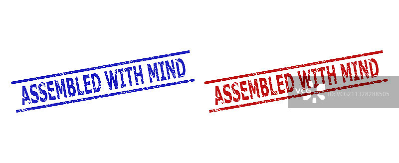 带有磨损效果的印章拼合图片素材