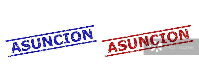 亚松森邮票与做旧风格印章图片素材