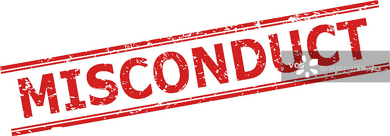 具有橡胶纹理和双重效果的不当行为印章图片素材