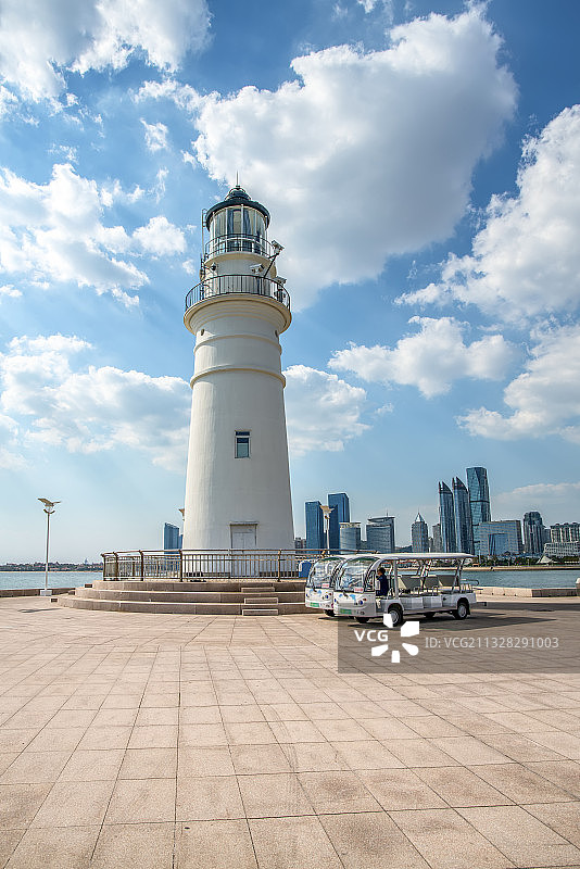 青岛海岸线城市建筑风光图片素材
