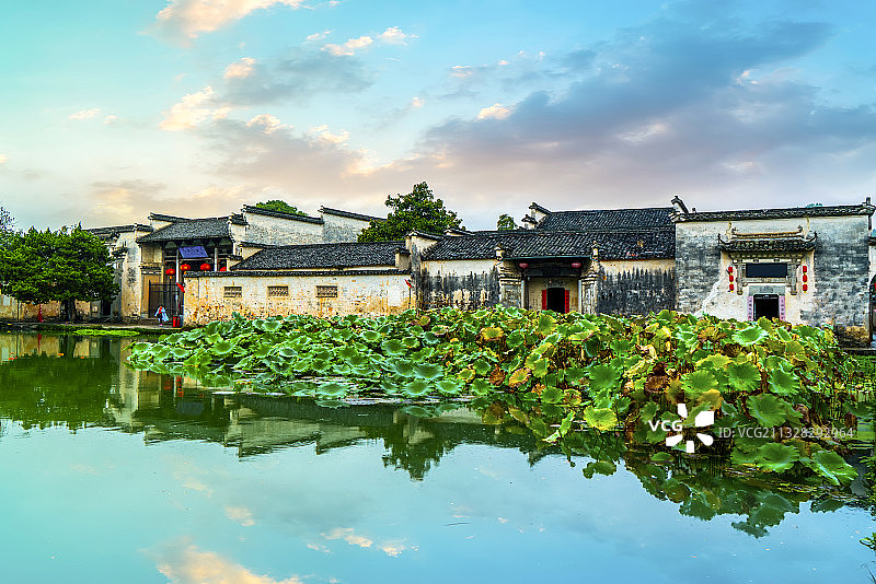 安徽宏村古镇风光图片素材