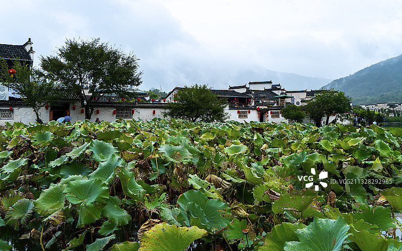 安徽宏村古镇风光图片素材