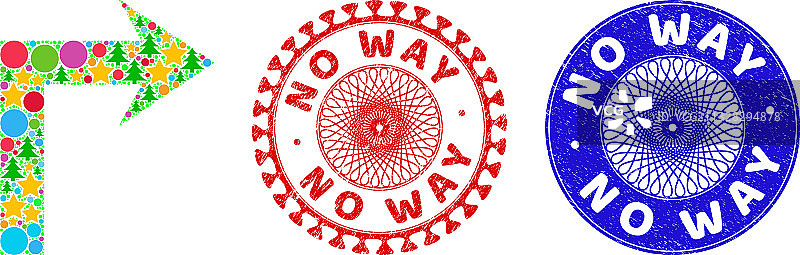 禁止通行橡胶印记向右转图片素材