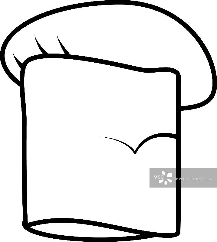 厨师帽制服配饰线条风格图标图片素材