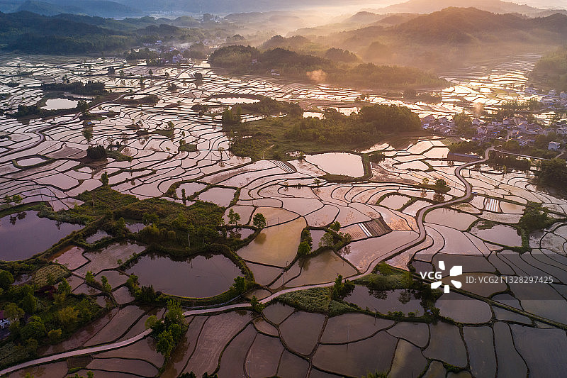 旌德兴隆三山梯田图片素材
