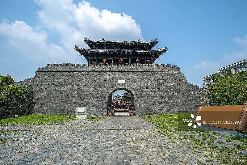 江苏扬州城楼城墙古建筑景观图片素材