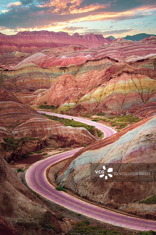 七彩丹霞图片素材