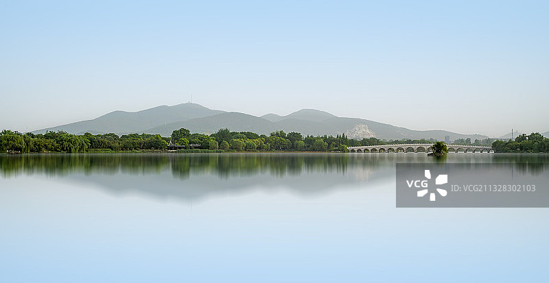 江苏徐州南湖中式园林风光图片素材