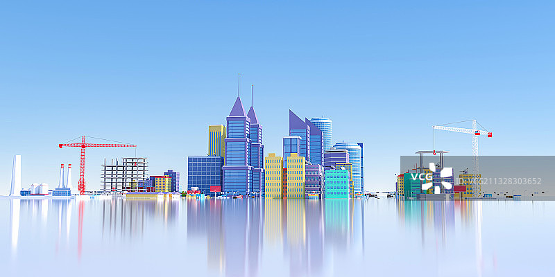 城市，三维图形，建筑，科技，C4D软件图片素材