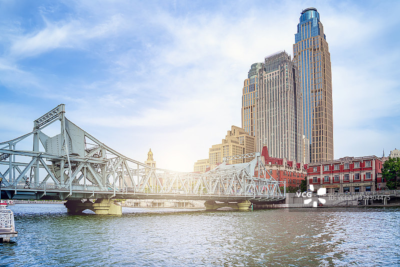 天津海河沿岸城市建筑风光图片素材