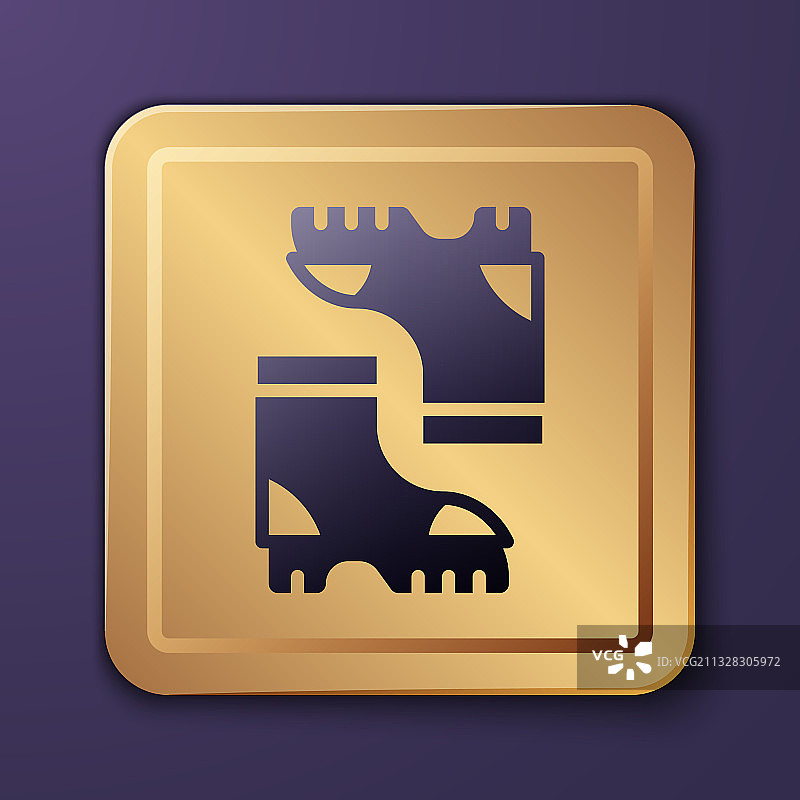 紫色防水橡胶靴图标图片素材