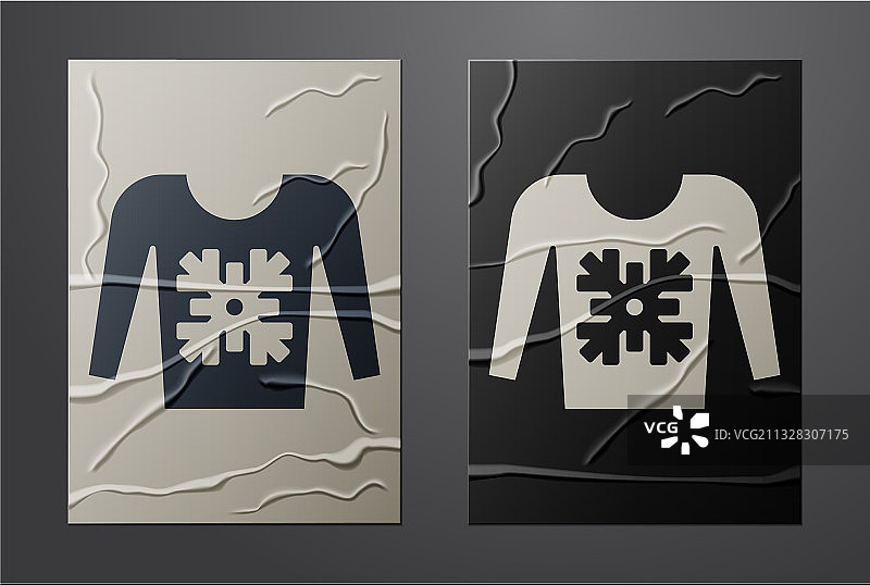 带有挪威装饰的白色圣诞毛衣图片素材