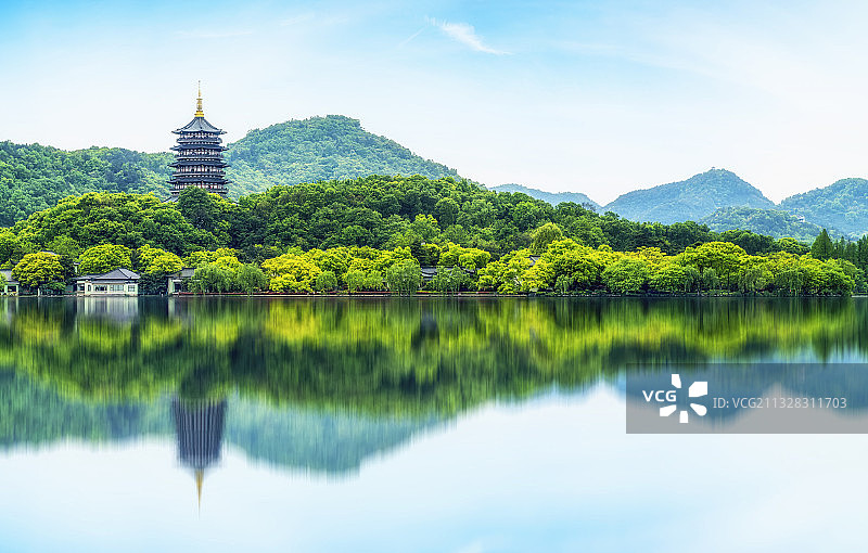 杭州西湖园林风光图片素材