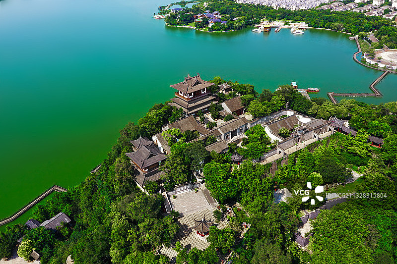 江苏省镇江市北固山城市风光一角图片素材