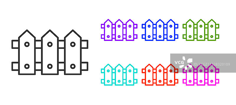 花园木栅栏图标图片素材