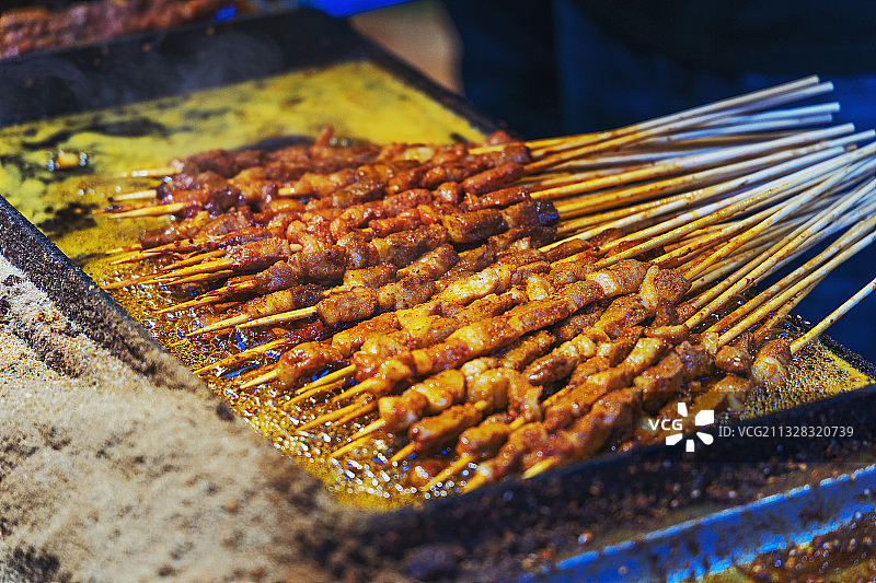 小吃，烧烤，串串，麻花，夜市，重庆美食图片素材