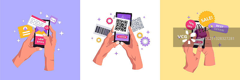 手持智能手机网络概念图片素材