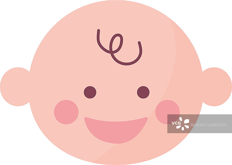 可爱快乐的光头扁平风格图片素材