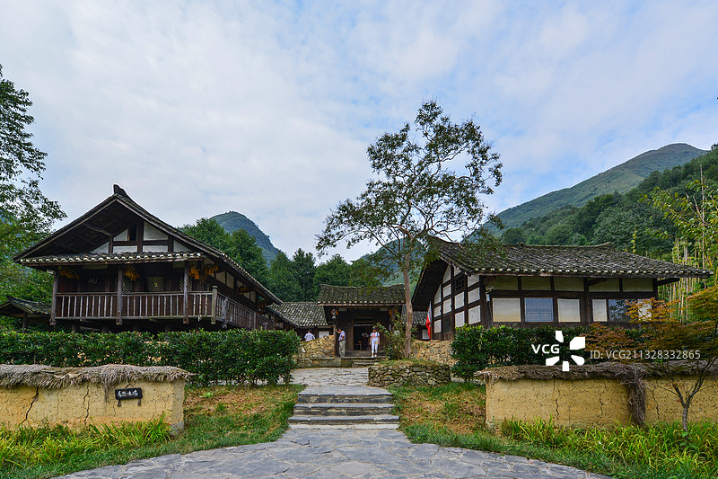 贵州省遵义市播州区枫香镇，芶坝会议会址图片素材