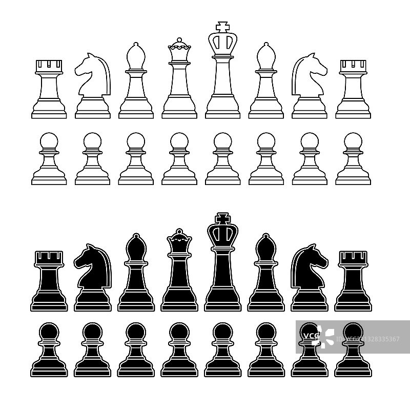 白色背景上的黑白棋图片素材