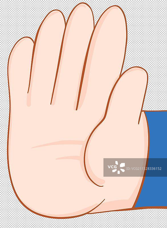 卡通漫画手绘幼稚元素手势拒绝图片素材