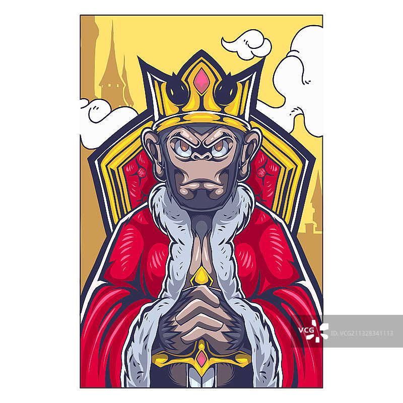 猴王吉祥物标志设计图片素材