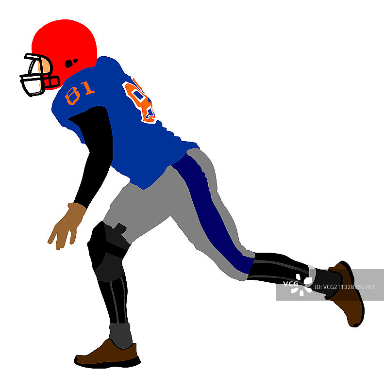 比赛中的美式橄榄球运动员图片素材