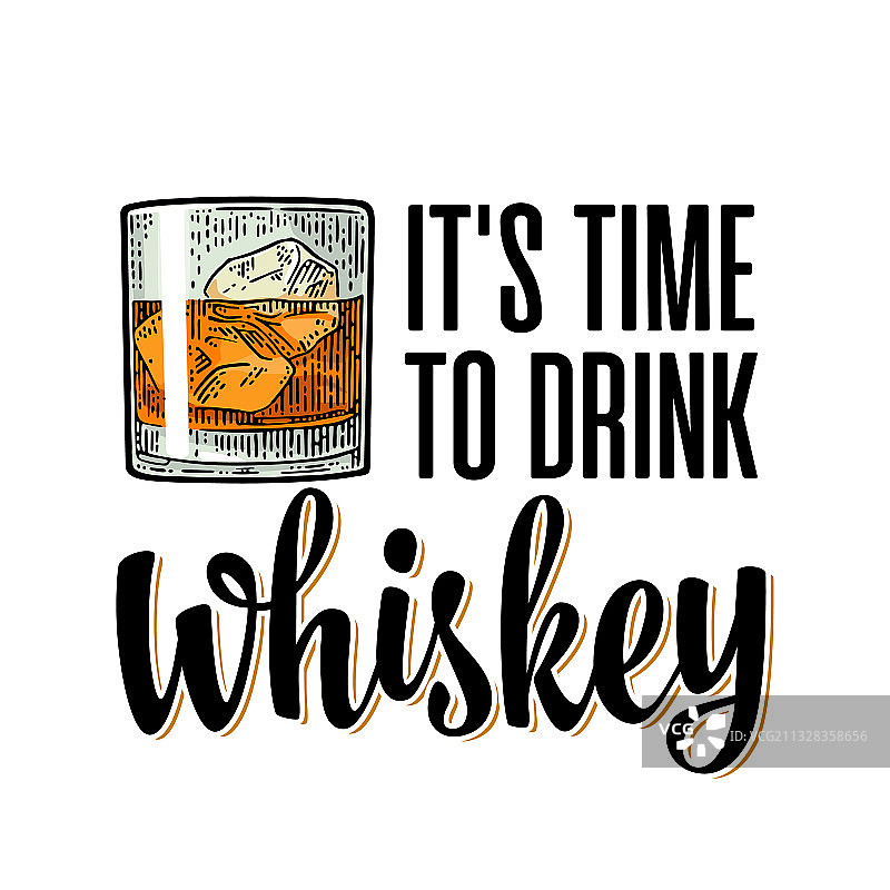 男人手持波旁酒杯和古董怀表图片素材