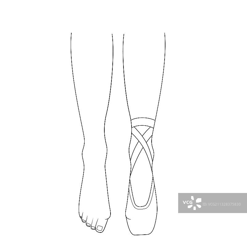 专业芭蕾舞演员的拇外翻图片素材