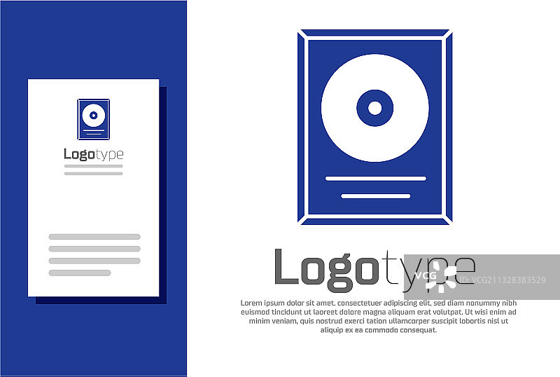白色背景上的蓝色CD光盘奖图片素材