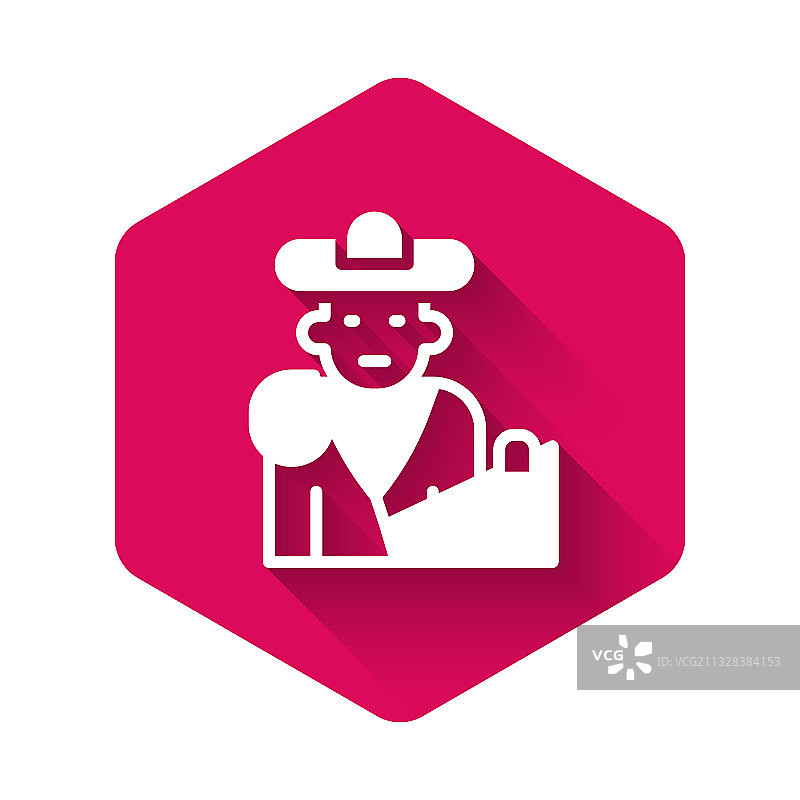 白色西班牙斗牛士图标图片素材