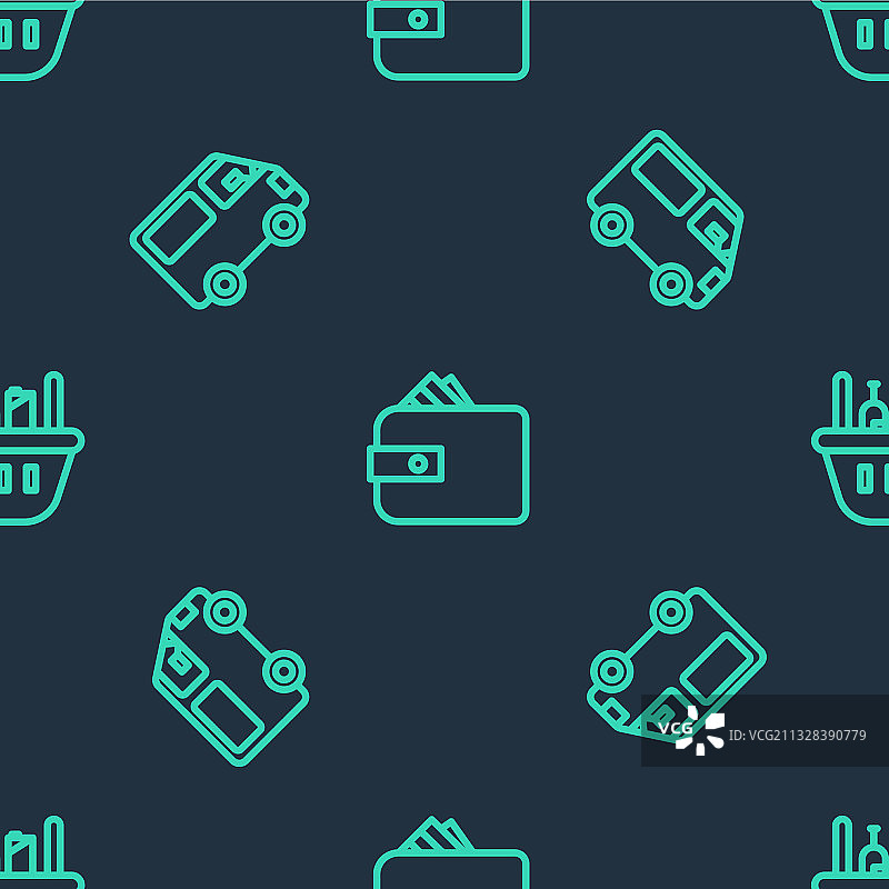 包含纸币现金交付的钱包图片素材