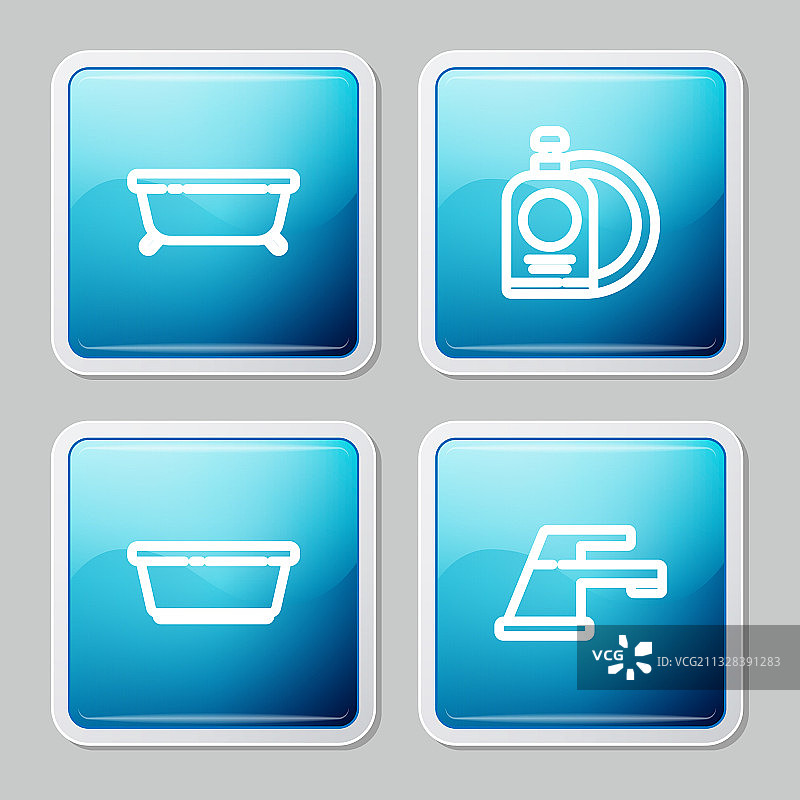 浴缸洗洁精瓶子组合素材图片素材